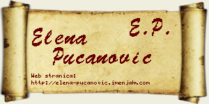 Elena Pucanović vizit kartica